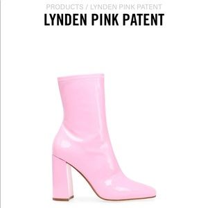 Steve Madden Lynden Pink Patent Boots